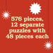 12 Days of Catmas 576 Piece Jigsaw Puzzle Set Chronicle - for just $17.99! 