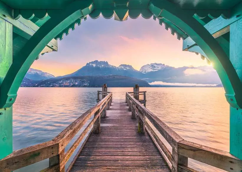 Ravensburger: Puzzle - Romantic Footbridge at Lac d'Annecy - for just $24.99! 