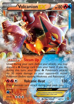 Volcanion EX 026/114 - XY  Steam Siege Holofoil - for just $0.92! 