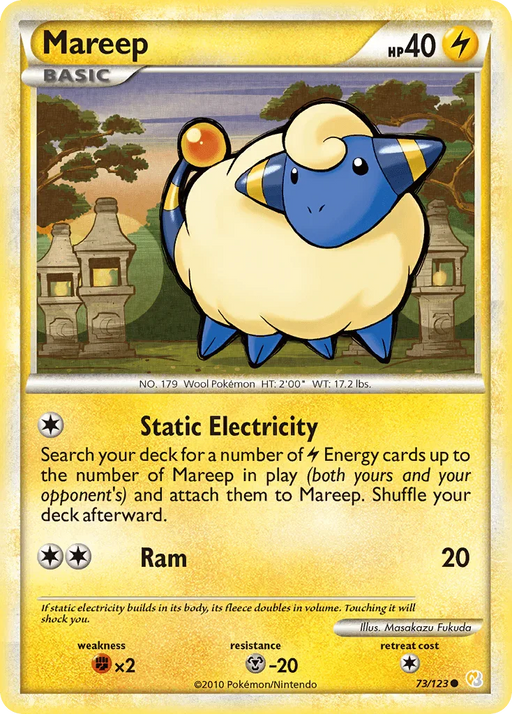 Mareep (73/123) [HeartGold & SoulSilver: Base Set] - for just $0.25! 