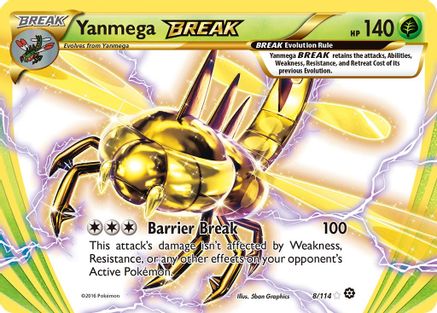 Yanmega BREAK 008/114 - XY  Steam Siege Holofoil - for just $1! 