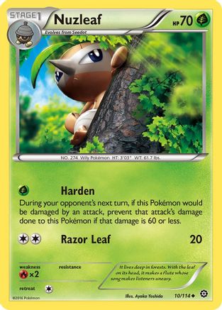 Nuzleaf 010/114 - XY  Steam Siege Reverse Holofoil - for just $0.13! 