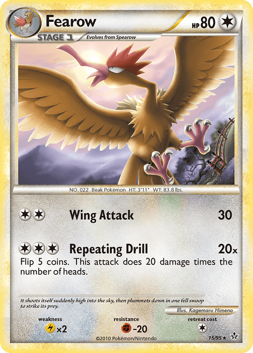 Fearow (15/95) [HeartGold & SoulSilver: Unleashed] - for just $0.25! 