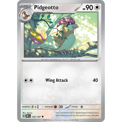 Pidgeotto (163/197) [Scarlet & Violet: Obsidian Flames] - Just $0.10! Shop now at Retro Gaming of Denver