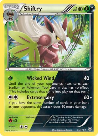 Shiftry 011/114 - XY  Steam Siege Holofoil - for just $0.29! 