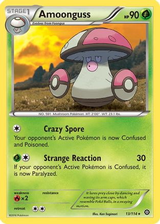 Amoonguss 013/114 - XY  Steam Siege Reverse Holofoil - for just $0.25! 