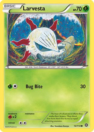 Larvesta 014/114 - XY  Steam Siege - for just $0.08! 