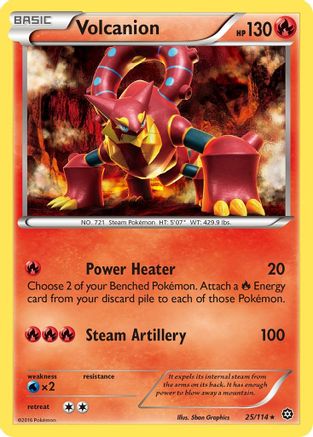 Volcanion 025/114 - XY  Steam Siege - for just $0.10! 