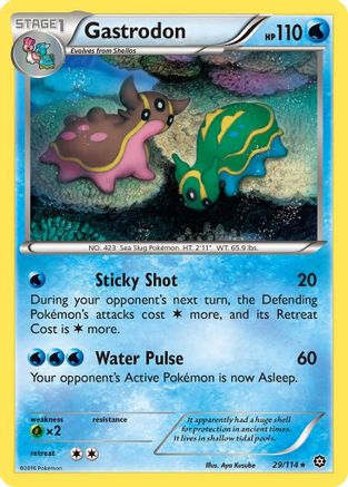 Gastrodon 029/114 - XY  Steam Siege Reverse Holofoil - for just $0.36! 