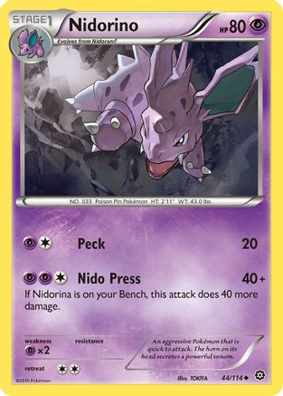 Nidorino 044/114 - XY  Steam Siege - for just $0.10! 