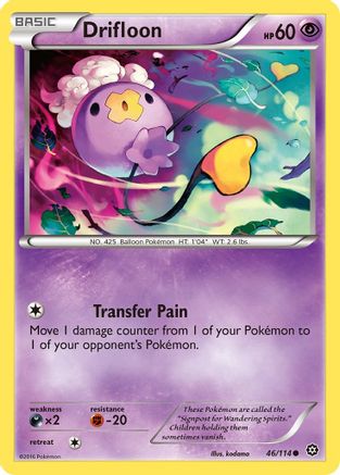 Drifloon 046/114 - XY  Steam Siege Reverse Holofoil - for just $0.15! 