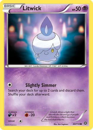 Litwick 048/114 - XY  Steam Siege Reverse Holofoil - for just $0.15! 