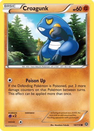 Croagunk 058/114 - XY  Steam Siege - for just $0.05! 