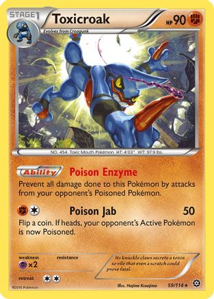 Toxicroak 059/114 - XY  Steam Siege - for just $0.15! 