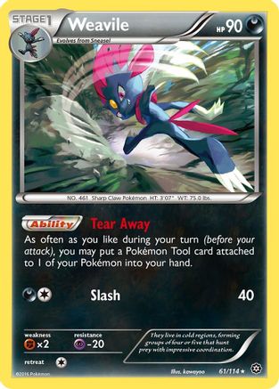 Weavile 061/114 - XY  Steam Siege - for just $0.10! 
