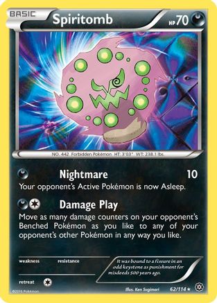 Spiritomb 062/114 - XY  Steam Siege Reverse Holofoil - for just $0.28! 
