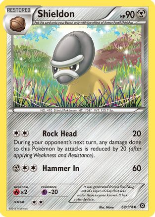 Shieldon 069/114 - XY  Steam Siege Reverse Holofoil - for just $0.10! 