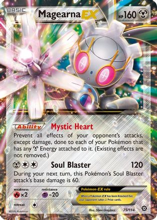 Magearna EX 075/114 - XY  Steam Siege Holofoil - for just $0.75! 