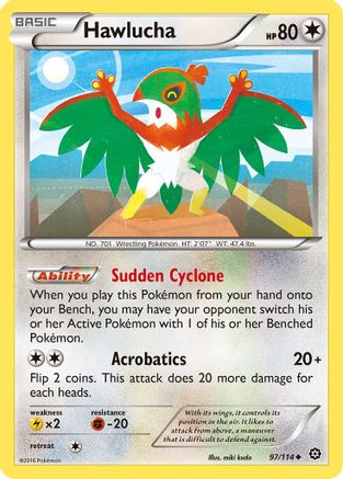 Hawlucha 097/114 - XY  Steam Siege - for just $0.06! 