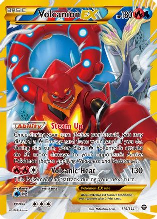 Volcanion EX (Secret) 115/114 - XY  Steam Siege Holofoil - for just $9.67! 