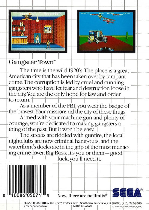 Gangster Town – Sega Master System (SMS) - for just $14.99! 