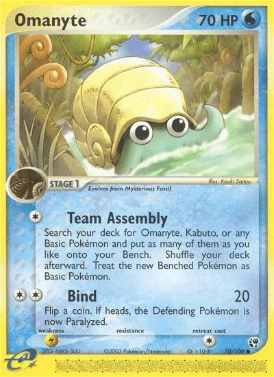 Omanyte (70/100) [EX: Sandstorm] - for just $0.40! 
