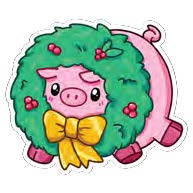 Squishable Festive Pig Sticker - for just $4! 