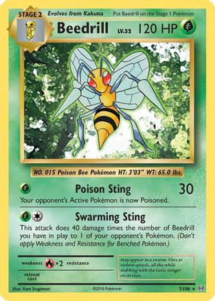 Beedrill 007/108 - XY  Evolutions - for just $0.07! 