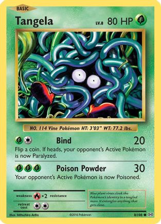 Tangela 008/108 - XY  Evolutions - for just $0.05! 