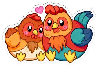 Squishable Hen & Rooster Sticker - for just $4! 