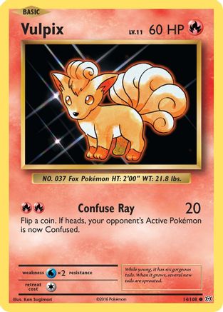 Vulpix 014/108 - XY  Evolutions Reverse Holofoil - for just $0.20! 
