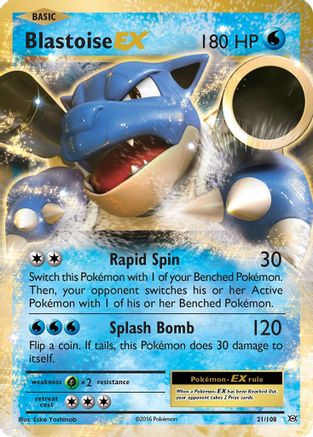 Blastoise EX 021/108 - XY  Evolutions Holofoil - for just $2.10! 
