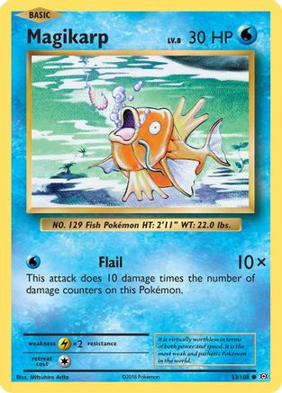 Magikarp 033/108 - XY  Evolutions Reverse Holofoil - for just $0.40! 