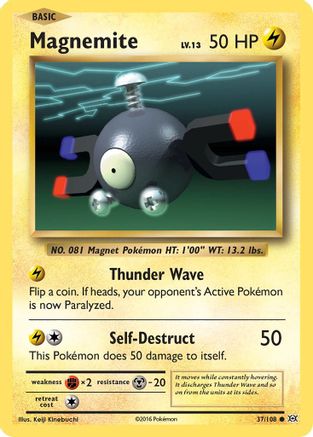 Magnemite 037/108 - XY  Evolutions Reverse Holofoil - for just $0.16! 