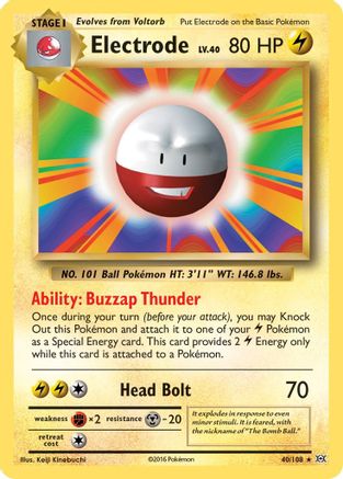 Electrode 040/108 - XY  Evolutions Reverse Holofoil - for just $0.34! 