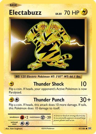 Electabuzz 041/108 - XY  Evolutions Reverse Holofoil - for just $0.15! 