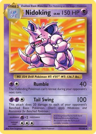 Nidoking 045/108 - XY  Evolutions Holofoil - for just $1.03! 