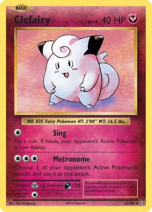 Clefairy 063/108 - XY  Evolutions Holofoil - for just $0.83! 