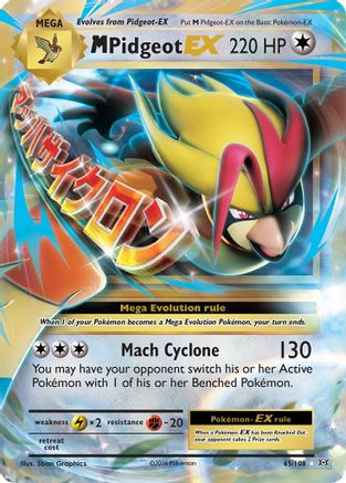 M Pidgeot EX 065/108 - XY  Evolutions Holofoil - for just $2.59! 