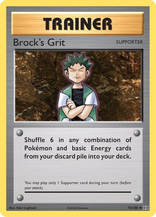 Brock's Grit 074/108 - XY  Evolutions Reverse Holofoil - for just $0.13! 
