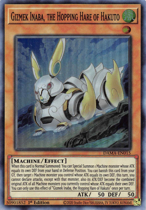 Gizmek Inaba, the Hopping Hare of Hakuto [DAMA-EN015] Super Rare - for just $0.10! 