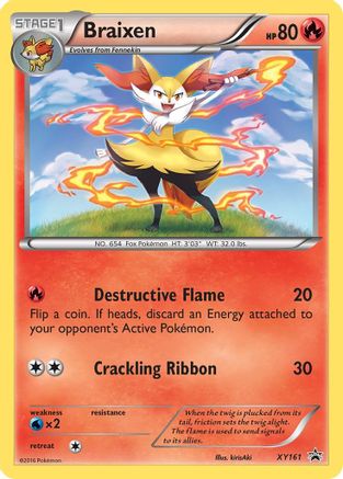 Braixen XY161/211 - XY Promos Holofoil - for just $0.41! 
