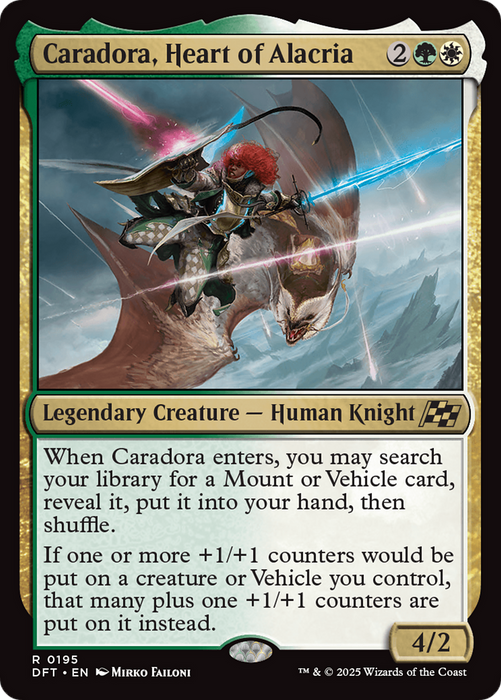 Caradora, Heart of Alacria (DFT-195) - Aetherdrift Foil - for just $0.06! 