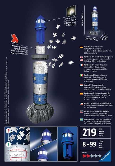Puzzle: 3D Puzzle - Lighthouse Night Edition - for just $36.99! 