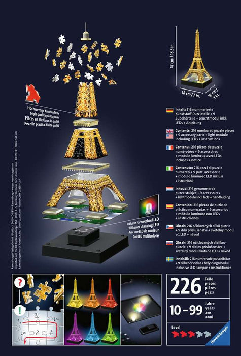Puzzle: 3D Puzzle - Eiffel Tower Night Edition - for just $45! 
