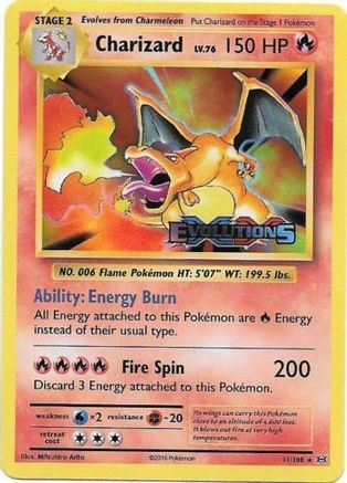 Charizard (XY Evolutions Prerelease) 011 - XY Promos Holofoil - for just $250! 