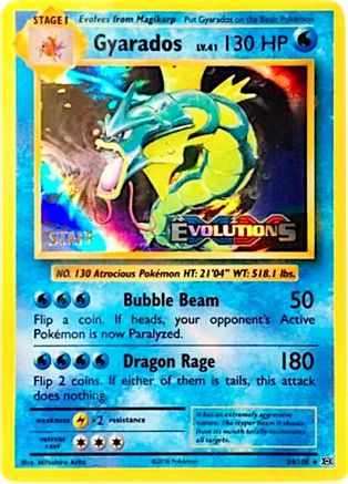 Gyarados (Prerelease) [Staff] 034/108 - XY Promos Holofoil - for just $275! 