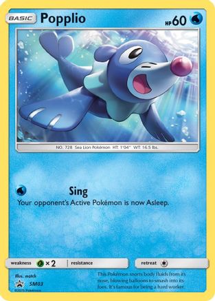 Popplio SM03/248 - SM Promos Holofoil - for just $0.37! 