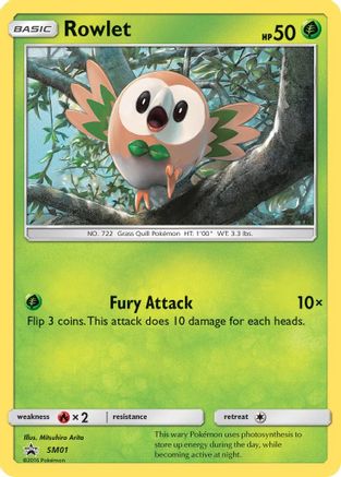 Rowlet SM01/248 - SM Promos Holofoil - for just $0.23! 