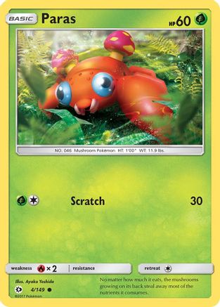 Paras 004/149 - SM Base Set - for just $0.05! 